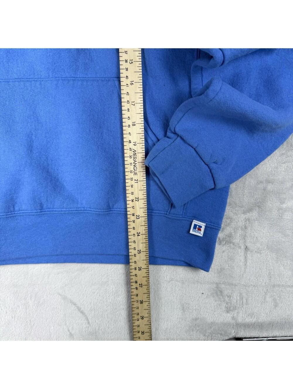 Y2K North Carolina Tar Heels Hoodie Blue Russell Athletic Logo Size S Fleece VTG - Picture 6 of 9